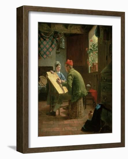The Writing Lesson, 1855-James Collinson-Framed Giclee Print