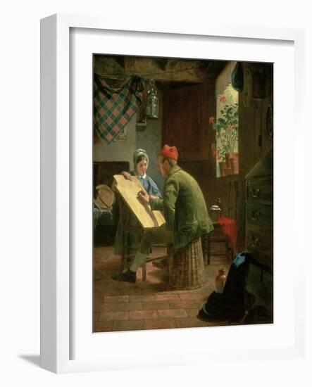 The Writing Lesson, 1855-James Collinson-Framed Giclee Print