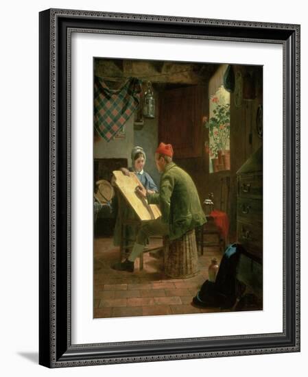 The Writing Lesson, 1855-James Collinson-Framed Giclee Print