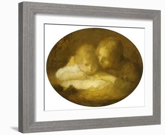The Writing Lesson-Eugene Carriere-Framed Giclee Print