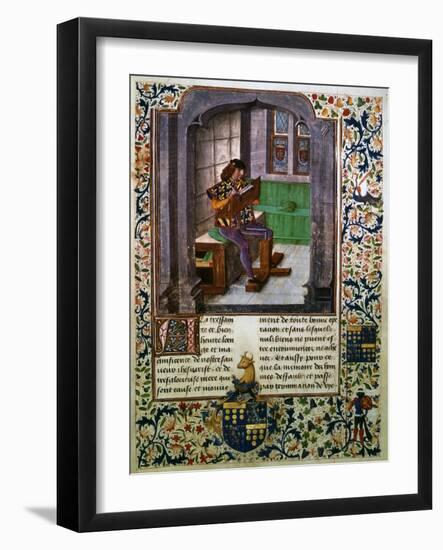 The Writing of Jacques Lalain's Biography, 15th Century-null-Framed Giclee Print