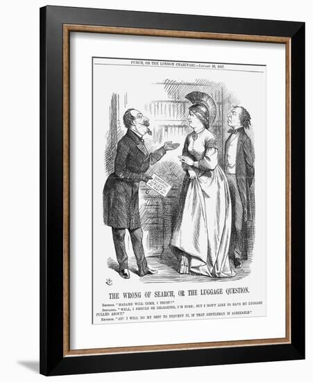 The Wrong of Search, or the Luggage Question, 1867-John Tenniel-Framed Giclee Print