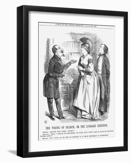 The Wrong of Search, or the Luggage Question, 1867-John Tenniel-Framed Giclee Print