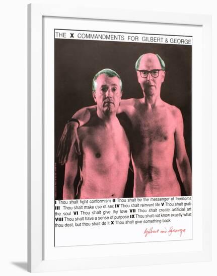 The X Commandments For G & G-Gilbert & George-Framed Collectable Print