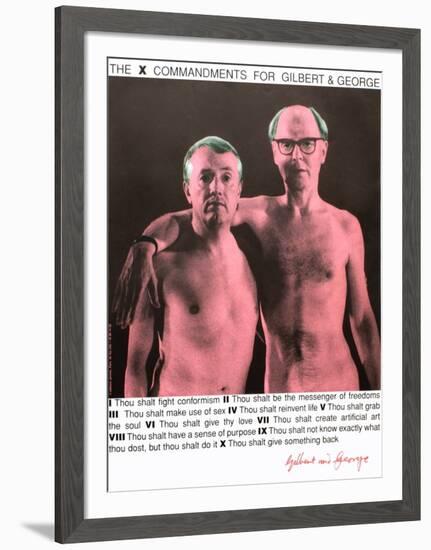 The X Commandments For G & G-Gilbert & George-Framed Collectable Print
