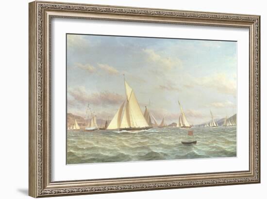 The Yacht 'Aron' Winning the Opening Cruise of the Clyde Yacht Club, 1871-William Clark-Framed Giclee Print