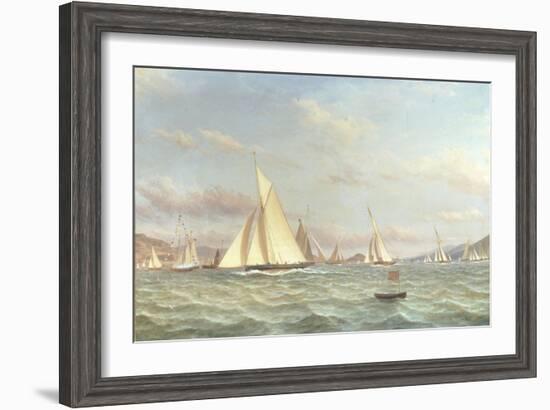 The Yacht 'Aron' Winning the Opening Cruise of the Clyde Yacht Club, 1871-William Clark-Framed Giclee Print