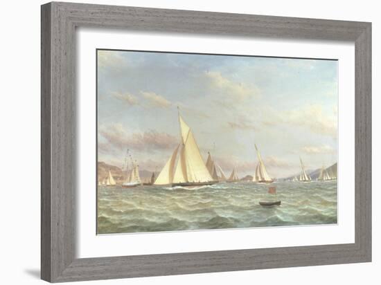 The Yacht 'Aron' Winning the Opening Cruise of the Clyde Yacht Club, 1871-William Clark-Framed Giclee Print