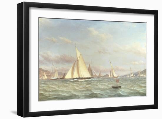 The Yacht 'Aron' Winning the Opening Cruise of the Clyde Yacht Club, 1871-William Clark-Framed Giclee Print