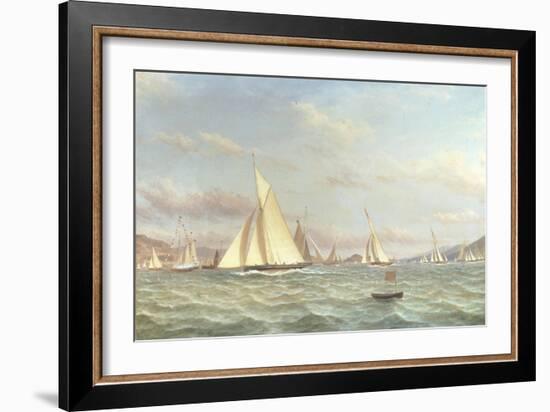 The Yacht 'Aron' Winning the Opening Cruise of the Clyde Yacht Club, 1871-William Clark-Framed Giclee Print