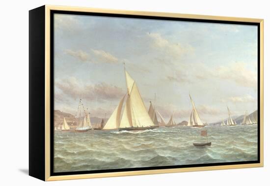The Yacht 'Aron' Winning the Opening Cruise of the Clyde Yacht Club, 1871-William Clark-Framed Premier Image Canvas