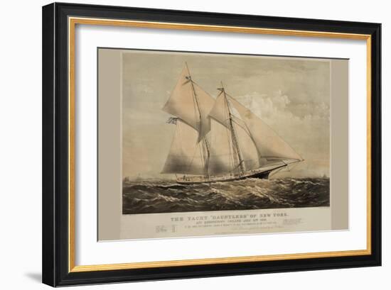 The Yacht "Dauntless" of New York-null-Framed Art Print