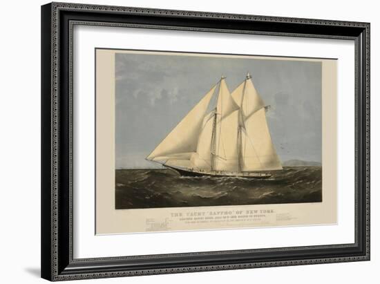 The Yacht "Sappho" of New York-null-Framed Art Print