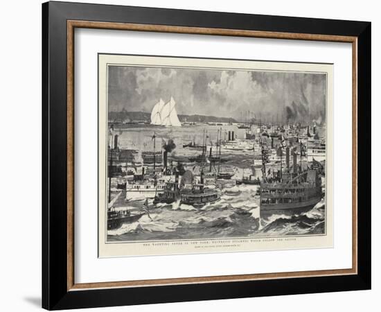 The Yachting Fever in New York, Excursion Steamers Which Follow the Racing-Charles Edward Dixon-Framed Giclee Print