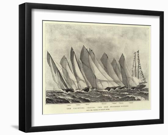 The Yachting Season, the New Hundred-Raters-Barlow Moore-Framed Giclee Print