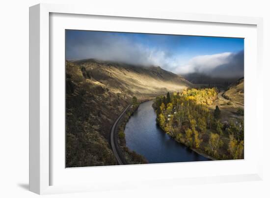 The Yakima River Winds Through The Mountains Of Washington Early In The Morning-Michael Hanson-Framed Photographic Print