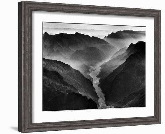 The Yangtze River Passing Through the Wushan, or "Magic Mountain", Gorge in Szechwan Province-Dmitri Kessel-Framed Photographic Print