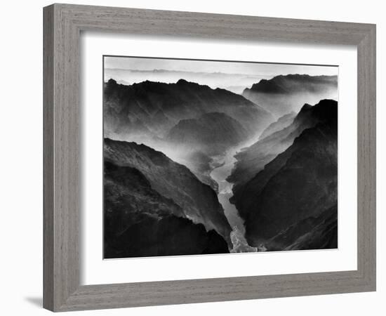 The Yangtze River Passing Through the Wushan, or "Magic Mountain", Gorge in Szechwan Province-Dmitri Kessel-Framed Photographic Print