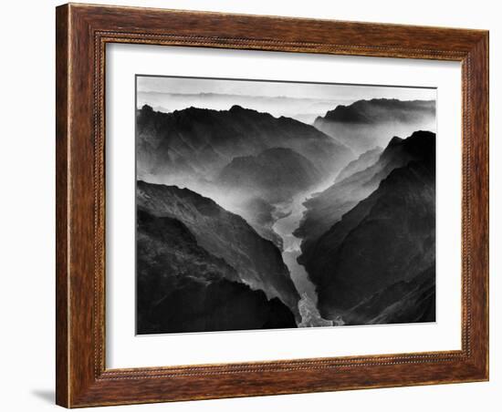 The Yangtze River Passing Through the Wushan, or "Magic Mountain", Gorge in Szechwan Province-Dmitri Kessel-Framed Photographic Print