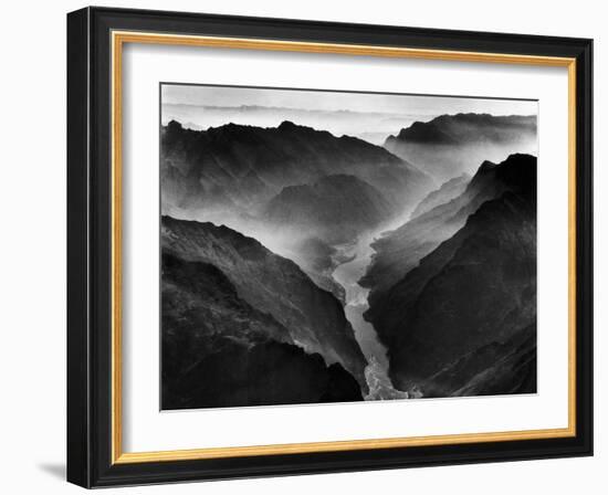 The Yangtze River Passing Through the Wushan, or "Magic Mountain", Gorge in Szechwan Province-Dmitri Kessel-Framed Photographic Print