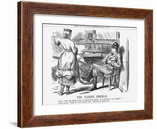 The Yankee Fireman, 1866-John Tenniel-Framed Giclee Print