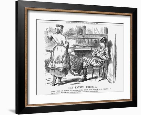 The Yankee Fireman, 1866-John Tenniel-Framed Giclee Print