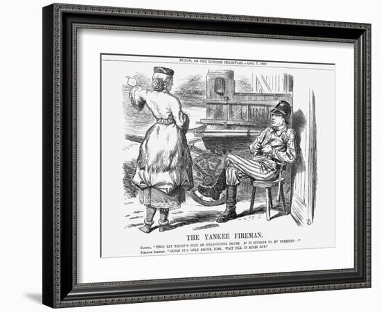 The Yankee Fireman, 1866-John Tenniel-Framed Giclee Print