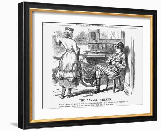 The Yankee Fireman, 1866-John Tenniel-Framed Giclee Print