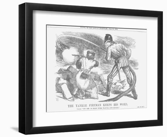 The Yankee Fireman Keeps His Word, 1866-John Tenniel-Framed Giclee Print