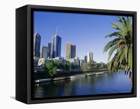 The Yarra River and City Buildings from Princes Bridge, Melbourne, Victoria, Australia-Richard Nebesky-Framed Premier Image Canvas
