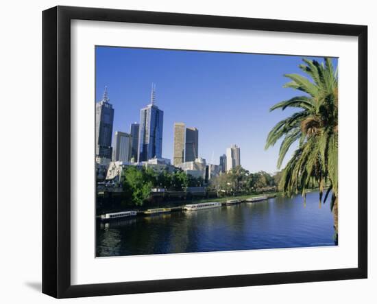 The Yarra River and City Buildings from Princes Bridge, Melbourne, Victoria, Australia-Richard Nebesky-Framed Photographic Print