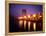 The Yarra River with Fire Displays on Melbourne's Southbank Promenade, Melbourne, Australia-Manfred Gottschalk-Framed Premier Image Canvas