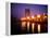 The Yarra River with Fire Displays on Melbourne's Southbank Promenade, Melbourne, Australia-Manfred Gottschalk-Framed Premier Image Canvas