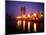 The Yarra River with Fire Displays on Melbourne's Southbank Promenade, Melbourne, Australia-Manfred Gottschalk-Mounted Photographic Print