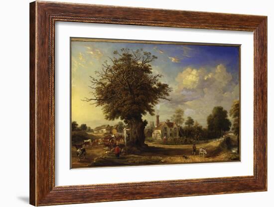 The Yeldham Oak at Great Yeldham, Essex, 1833-James Ward-Framed Giclee Print