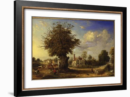 The Yeldham Oak at Great Yeldham, Essex, 1833-James Ward-Framed Giclee Print