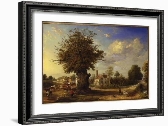 The Yeldham Oak at Great Yeldham, Essex, 1833-James Ward-Framed Giclee Print