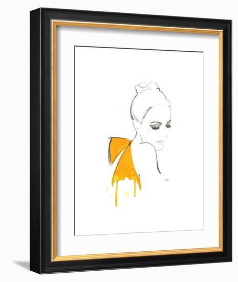 The Yellow Bow-Jessica Durrant-Framed Art Print