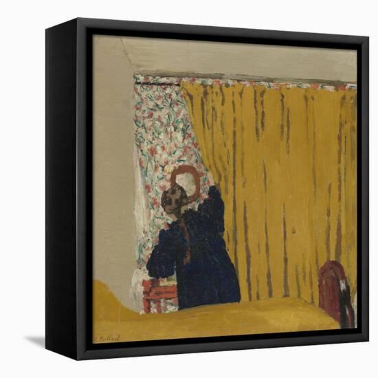 The Yellow Curtain, c.1893-Edouard Vuillard-Framed Premier Image Canvas