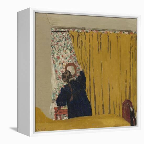 The Yellow Curtain, c.1893-Edouard Vuillard-Framed Premier Image Canvas