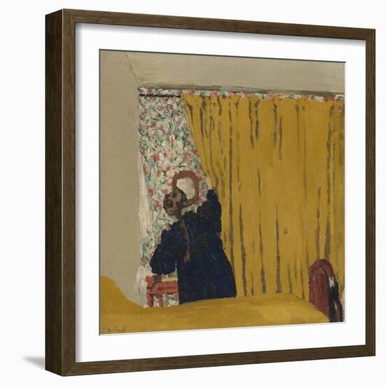 The Yellow Curtain, c.1893-Edouard Vuillard-Framed Giclee Print