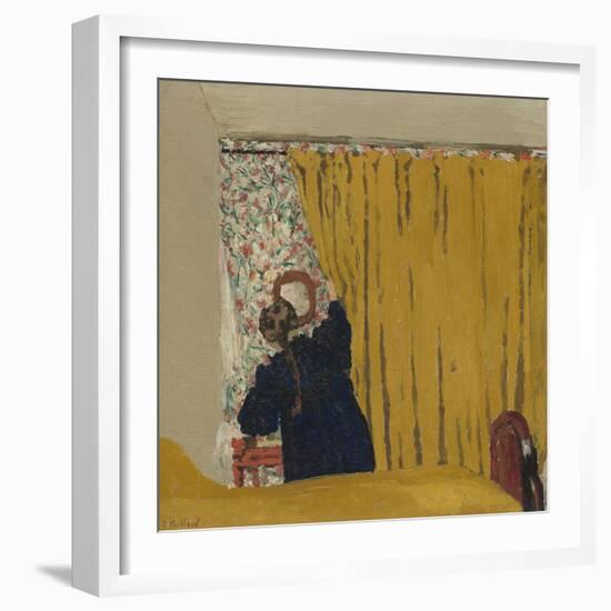 The Yellow Curtain, c.1893-Edouard Vuillard-Framed Giclee Print