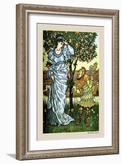 The Yellow Dwarf Rescues Princess, c.1878-Walter Crane-Framed Art Print