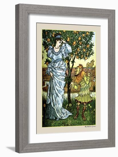 The Yellow Dwarf Rescues Princess, c.1878-Walter Crane-Framed Art Print