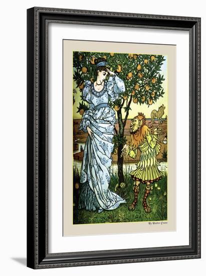 The Yellow Dwarf Rescues Princess, c.1878-Walter Crane-Framed Art Print