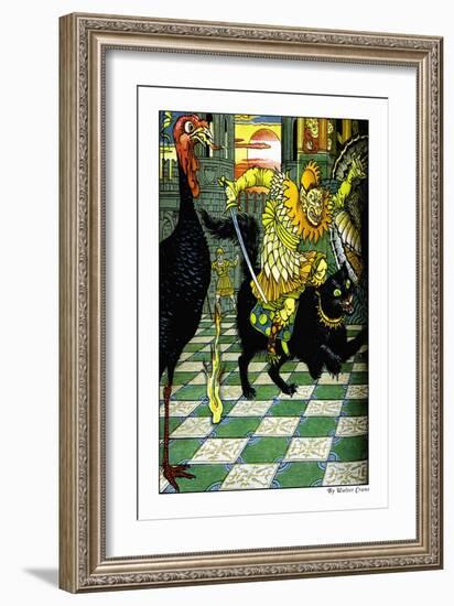 The Yellow Dwarf Rides A Cat, c.1878-Walter Crane-Framed Art Print