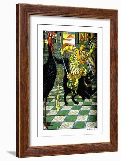 The Yellow Dwarf Rides A Cat, c.1878-Walter Crane-Framed Art Print