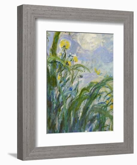 The Yellow Iris (Detail)-Claude Monet-Framed Giclee Print