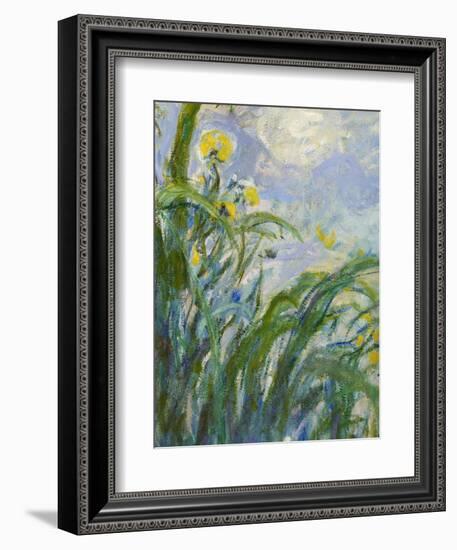 The Yellow Iris (Detail)-Claude Monet-Framed Giclee Print