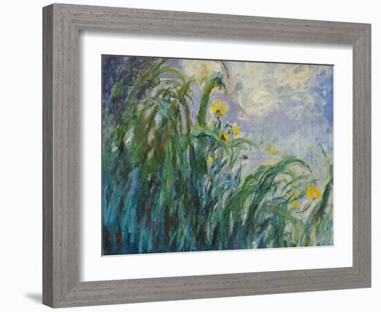 The Yellow Iris-Claude Monet-Framed Giclee Print